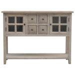 2 Door 4 Drawer Glazed Console