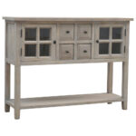 2 Door 4 Drawer Glazed Console1