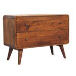 2 Drawer Curved Chestnut Chest2