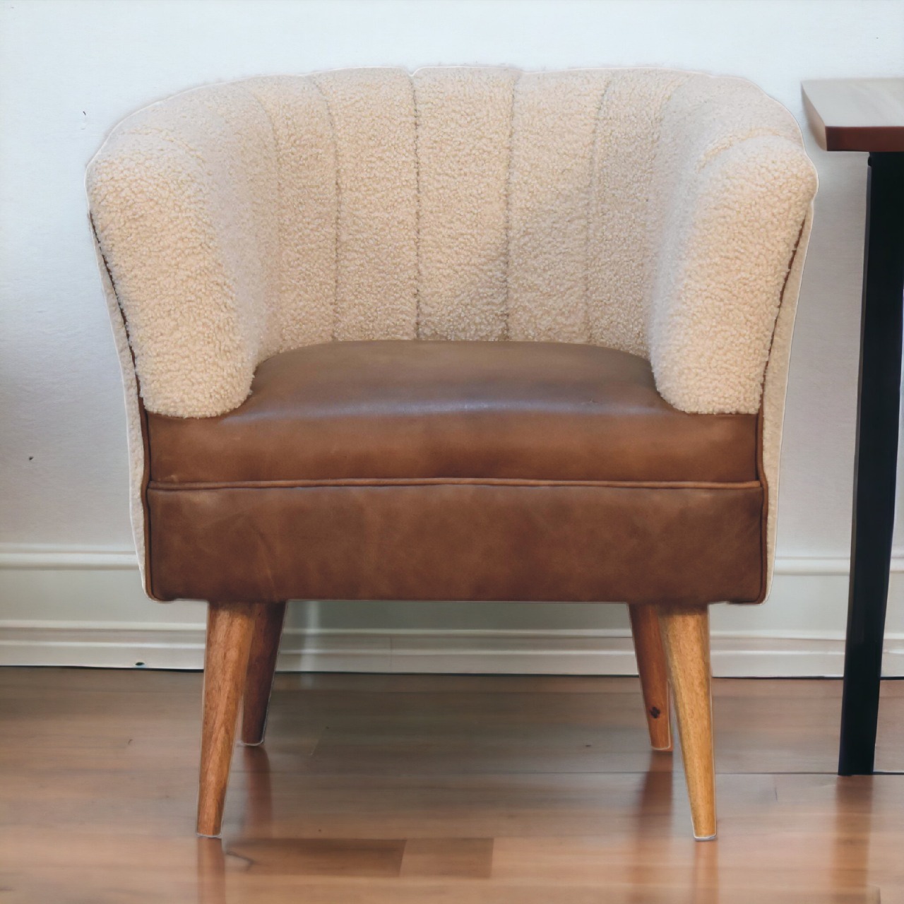 Boucle Cream Buffalo Armchair4
