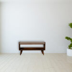 Brown Tweed Seat Pad Bench3