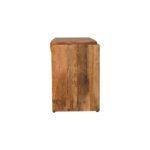Buffalo Hide Pull out Oak-ish Shoe Storage Bench3