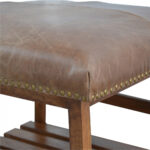 Buffalo Hide Square Foot Stool4