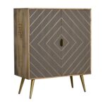 Cement Brass Inlay Cabinet1
