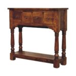 Chestnut 4 Drawer Console Table1