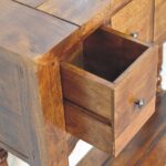 Chestnut 4 Drawer Console Table2