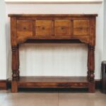 Chestnut 4 Drawer Console Table4