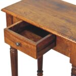 Chestnut Turned Leg Writing Desk2