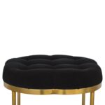 Clover Black Velvet Footstool4
