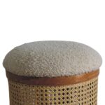Cream Boucle Larissa Footstool1
