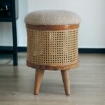Cream Boucle Larissa Footstool5