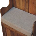 Cream Boucle Mini Monks Bench2