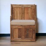 Cream Boucle Mini Monks Bench4