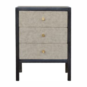 Faux Leather Nightstand