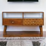 Gold Art Pattern Drawer Media Unit3