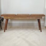 Larissa Triple Accent Oak-ish Cane Bench4