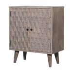 Mini Pineapple Carved Stone Finish Cabinet1