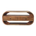 2 Drawer Curved Edge Media Unit