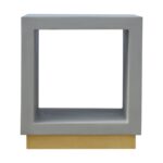 Cement Cube Nightstand Table