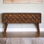 Chestnut Diamond Storage Bench4