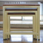 Chunky Gold Stool Set of 3
