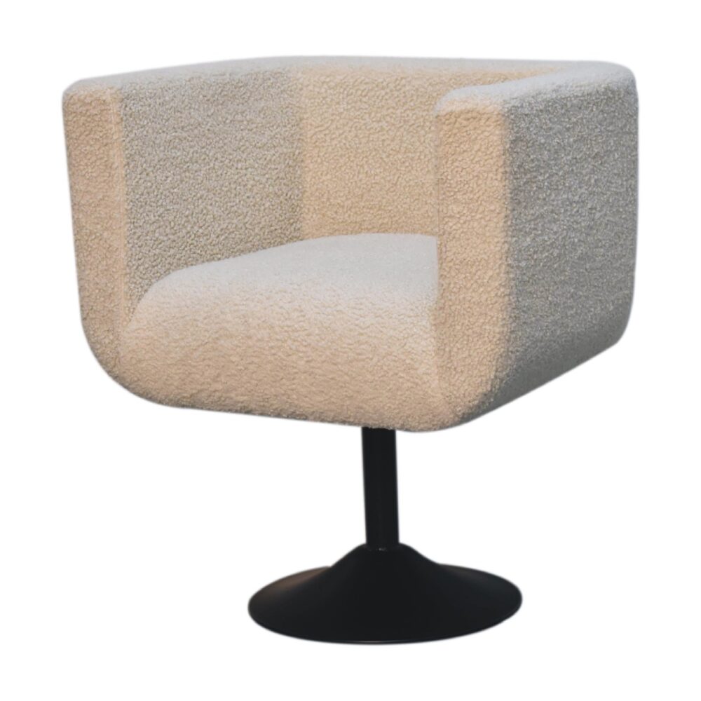 Cream Boucle Swivel Chair1 Cream Boucle Swivel Chair1