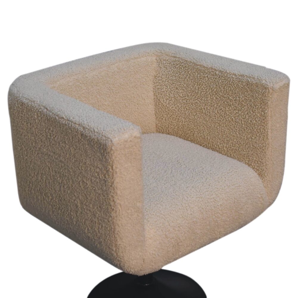 Cream Boucle Swivel Chair2 Cream Boucle Swivel Chair2