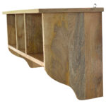 Floating Coat Rack with 3 Shelves3