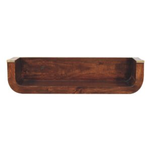 Indira California Walnut Floating Console Table