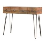 Iron Base 2 Drawer Console Table1