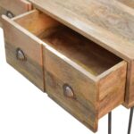 Iron Base 2 Drawer Console Table3