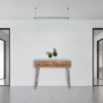 Iron Base 2 Drawer Console Table5