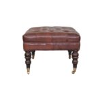 Leather Ottoman with Castor Legs4