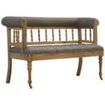 Multi Tweed Deep Button Bench1