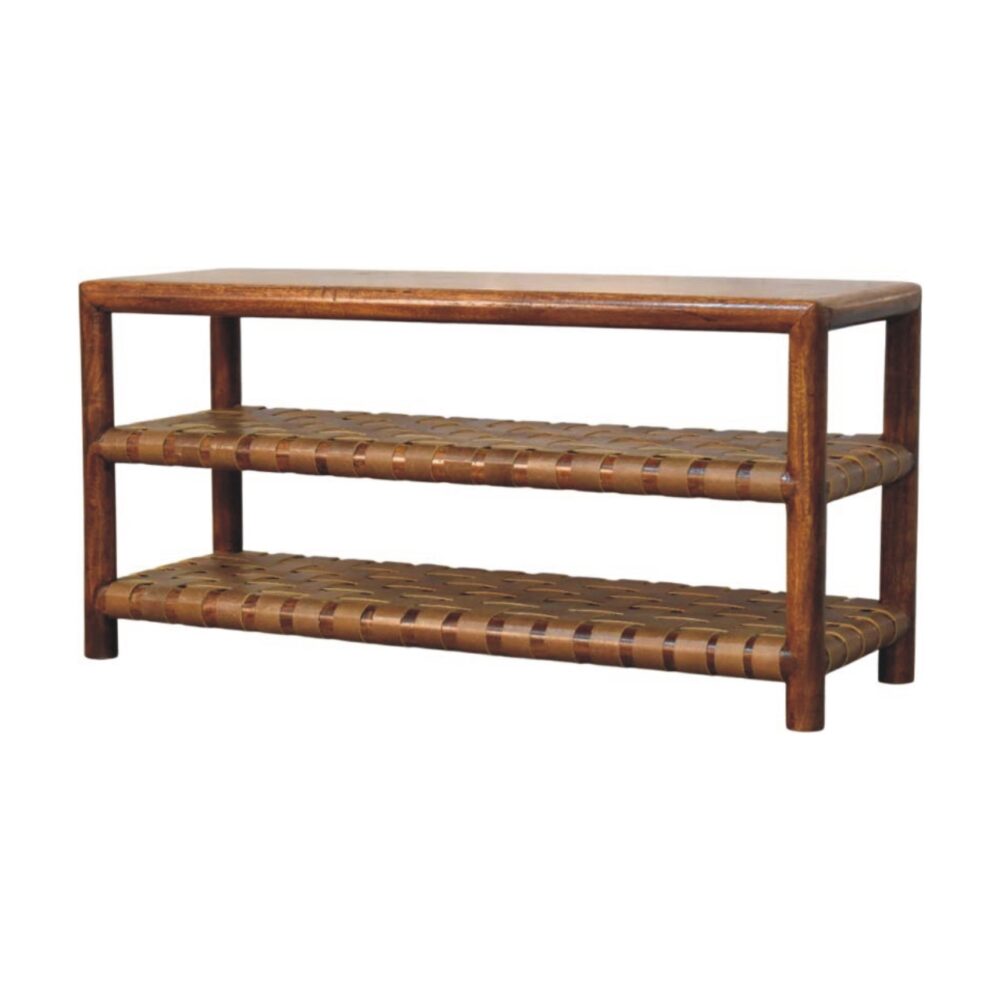Regency Woven Chestnut 2 slot Shoe Rack1 Regency Woven Chestnut 2 slot Shoe Rack1