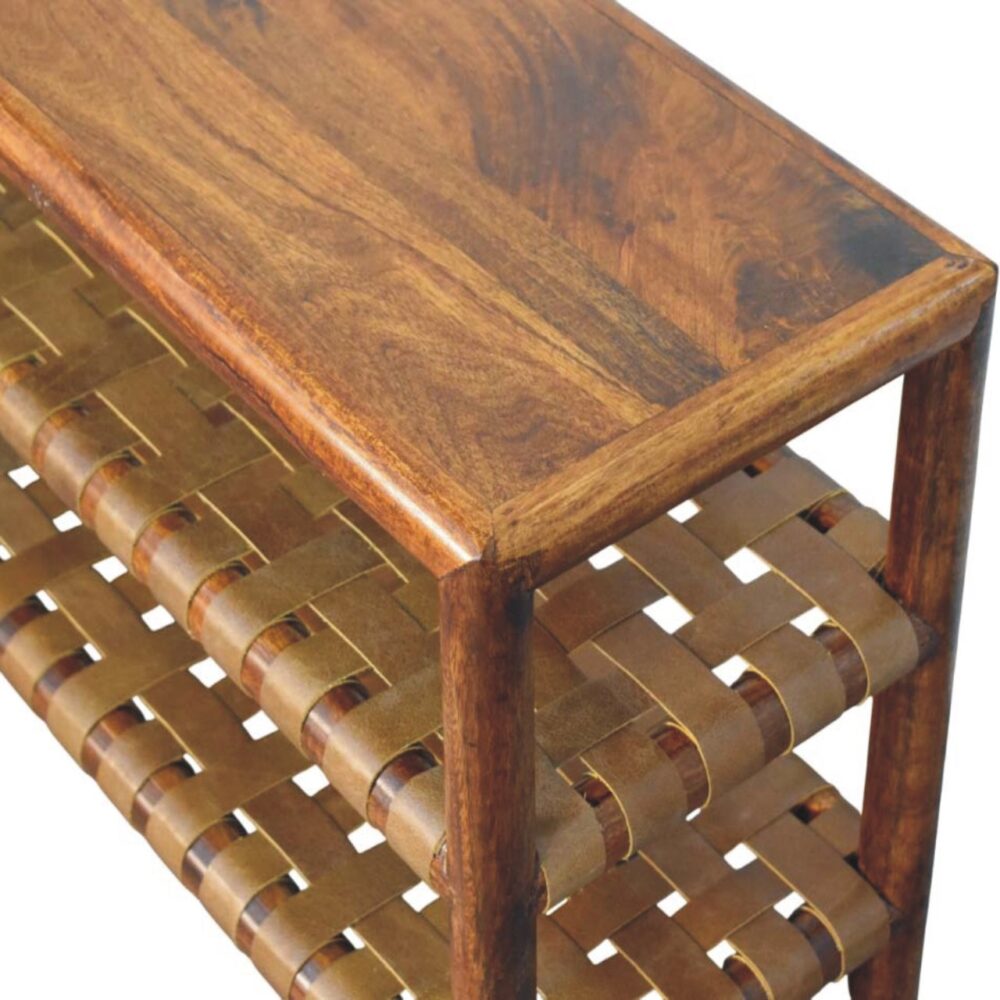 Regency Woven Chestnut 2 slot Shoe Rack2 Regency Woven Chestnut 2 slot Shoe Rack2