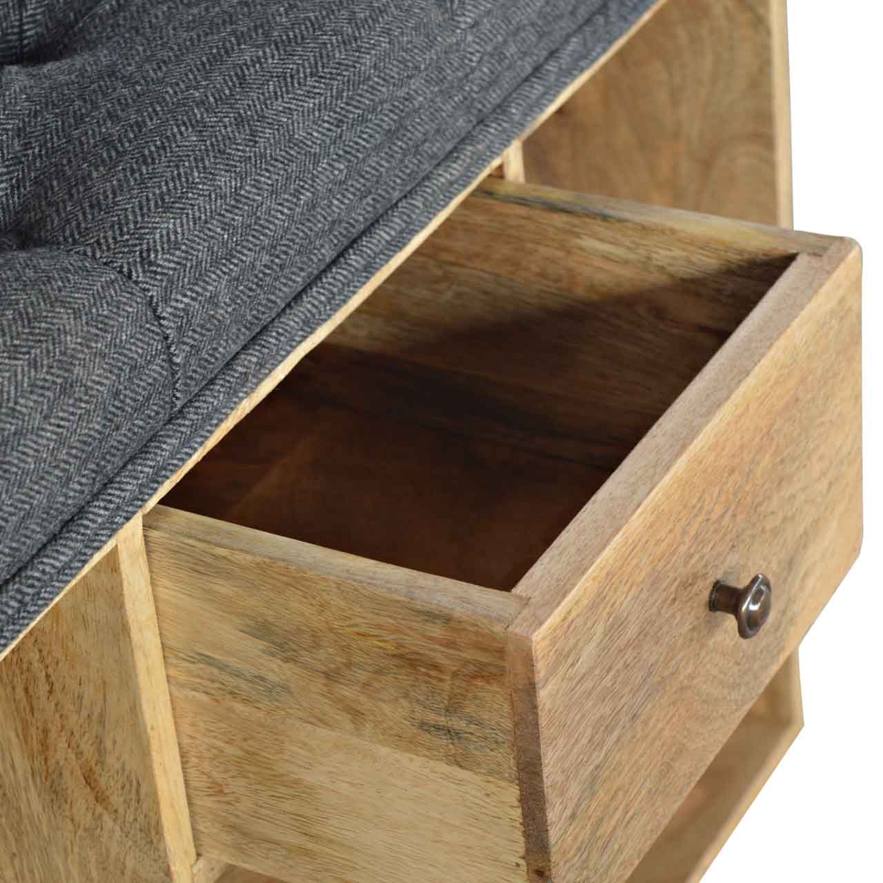Tweed 1 Drawer Bench4 Tweed 1 Drawer Bench4